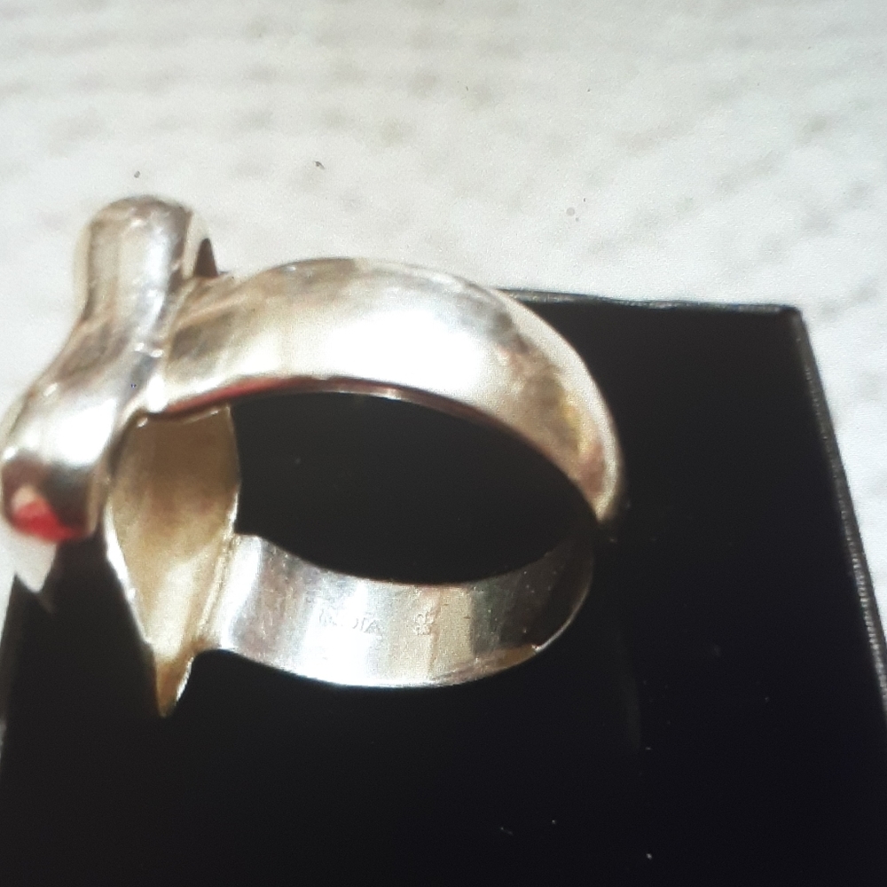 Solid Sterling Bold Square Ring - image 5